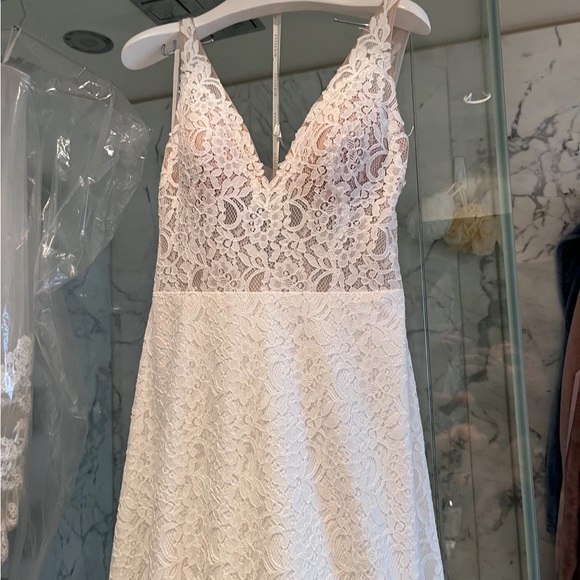 Brand New - Mikaella Bridal Ivory Lace Dress Size 12 / Street size US 8 - Picture 6 of 7